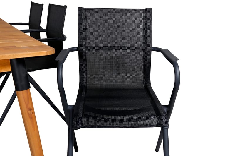 Julian Matgrupp 210cm + 6 Alina Matstolar Brun - Brun - Utemöbler - Utegrupp - Matgrupp utomhus