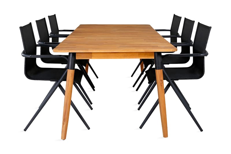 Julian Matgrupp 210cm + 6 Alina Matstolar Brun, Brun