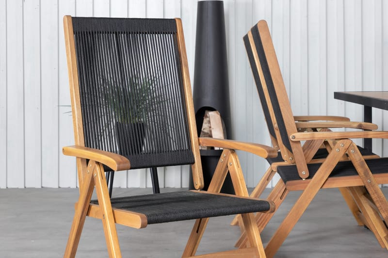 Khung Matgrupp Utomhus 200cm + 6 Little John Matstolar - Vit - Utemöbler - Utegrupp - Matgrupp utomhus