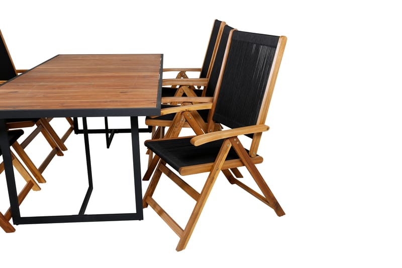 Khung Matgrupp Utomhus 200cm + 6 Little John Matstolar - Vit - Utemöbler - Utegrupp - Matgrupp utomhus