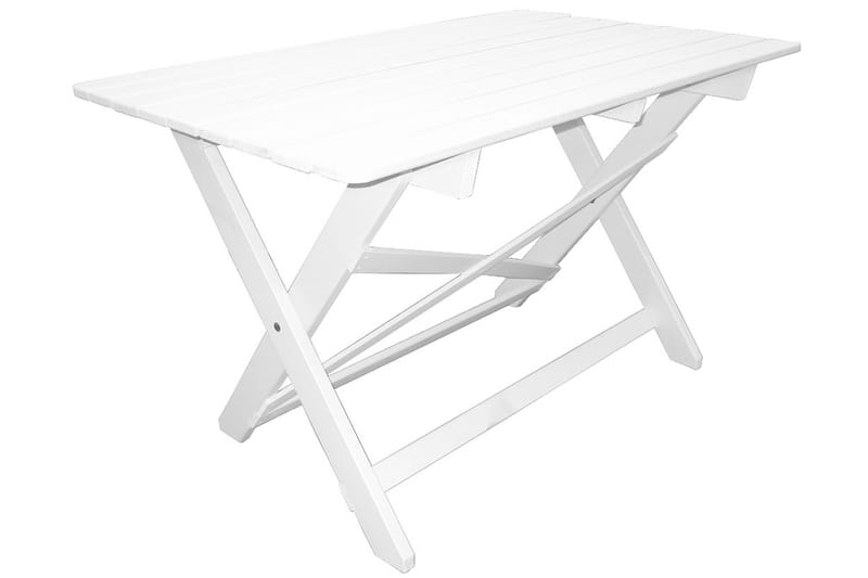 Larios Matgrupp Utomhus + 2 Ihoppfällbara Utestolar + Bänk Utomhus - Vit - Utemöbler - Utegrupp - Matgrupp utomhus