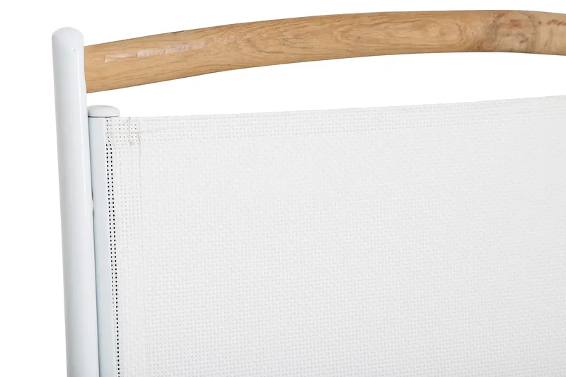 Las Vegas Matgrupp Utomhus 220-280 + 6 Positionsstol Lyx - Teak/Vit - Utemöbler - Utegrupp - Matgrupp utomhus