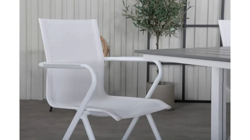 Levels Förlängningsbar Matgrupp 160-240cm + 6 Alina Stolar S - Svart - Utemöbler - Utegrupp - Matgrupp utomhus