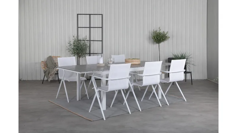 Levels Förlängningsbar Matgrupp 160-240cm + 6 Alina Stolar S, Svart