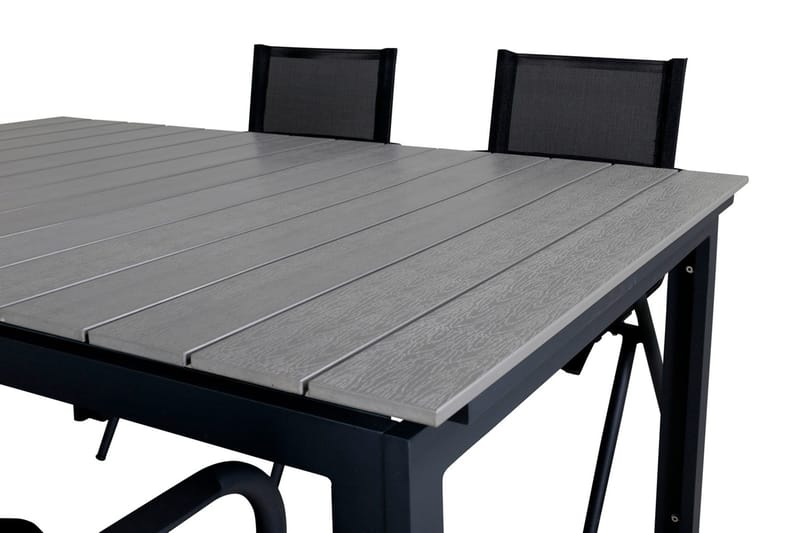 Levels Förlängningsbar Matgrupp Utomhus 160-240cm + 4 Alina Stolar - Svart - Utemöbler - Utegrupp - Matgrupp utomhus