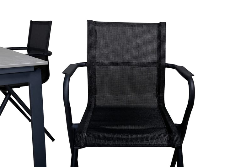 Levels Förlängningsbar Matgrupp Utomhus 160-240cm + 4 Alina Stolar - Svart - Utemöbler - Utegrupp - Matgrupp utomhus