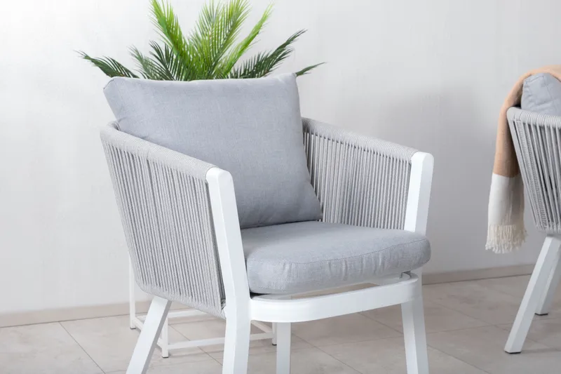 Levels Förlängningsbar Matgrupp Utomhus 160-240cm + 6 Virya Stolar - Grå - Utemöbler - Utegrupp - Matgrupp utomhus