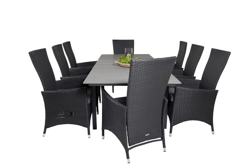 Levels Förlängningsbar Matgrupp Utomhus 160-240cm + 8 Padova Stolar - Natur - Utemöbler - Utegrupp - Matgrupp utomhus