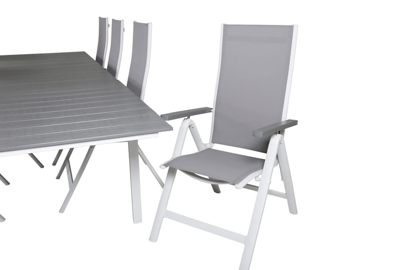 Levels Förlängningsbar Matgrupp Utomhus 229cm + 8 Albany Stolar - Brun/Vit - Utemöbler - Utegrupp - Matgrupp utomhus