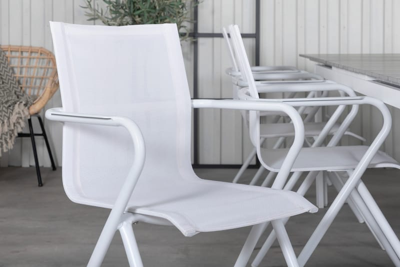 Levels Förlängningsbar Matgrupp Utomhus 229cm + 8 Alina Stolar - Svart/Grå - Utemöbler - Utegrupp - Matgrupp utomhus