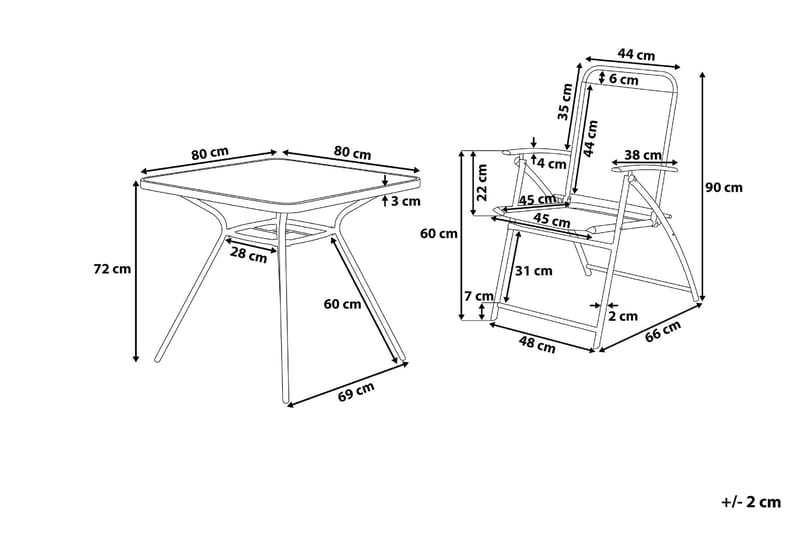 Livo Trädgårdsmöbelset Med Utebord+4 Utestolar - Svart - Utemöbler - Utegrupp - Matgrupp utomhus