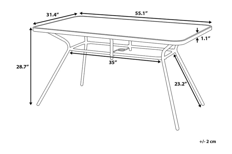 Livo Trädgårdsmöbelset Med Utebord+6 Utestolar - Svart - Utemöbler - Utegrupp - Matgrupp utomhus