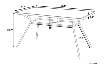 Livo Trädgårdsmöbelset Med Utebord+6 Utestolar - Svart - Utemöbler - Utegrupp - Matgrupp utomhus