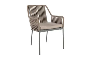 Möbelset ANDROS Utebord och 6 Utestolar 180x90xH75cm - Utemöbler - Utegrupp - Matgrupp utomhus
