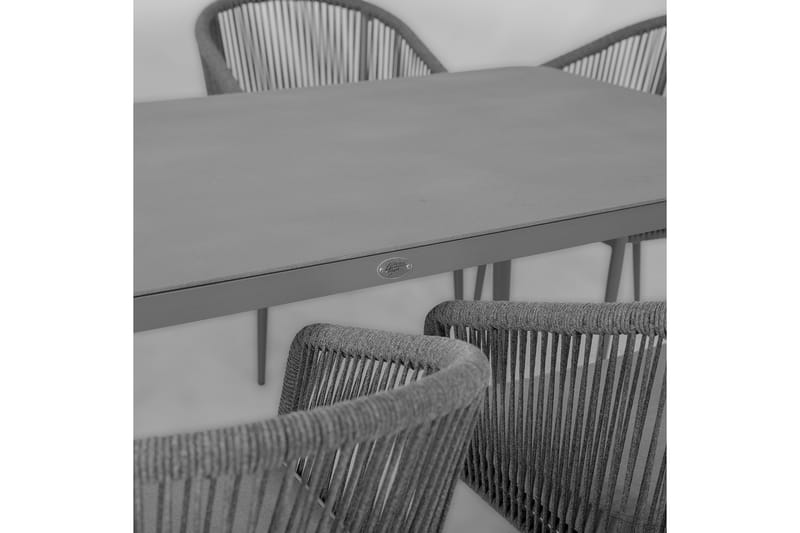 Möbelset ECCO med 6 Utestolar aluminiumram - Utemöbler - Utegrupp - Matgrupp utomhus