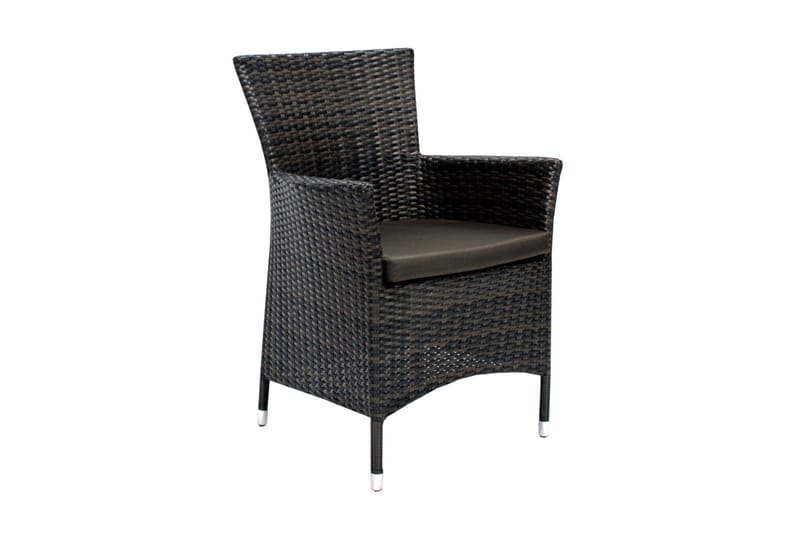 Möbelset WICKER Utebord och 4 Utestolar 73x73xH71 brun - Utemöbler - Utegrupp - Matgrupp utomhus