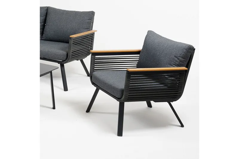 Malaga Soffgrup Svart - Trädgård & spabad - Utemiljö - Altan & terrass - Altanmöbler