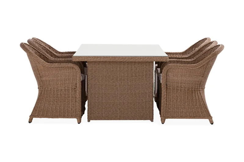 Marcus Matgrupp 200 + 6 Light Fåtöljer m Dyna, Natur