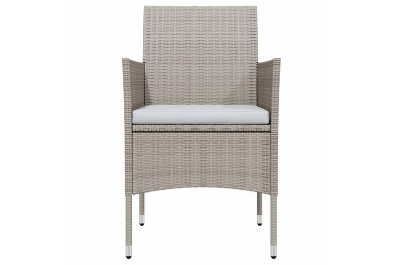 Matgrupp Utomhus för trädgården med dynor 7 delar beige och svart - Beige - Utemöbler - Utegrupp - Matgrupp utomhus