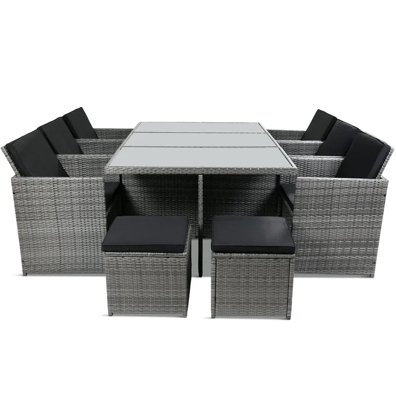 Matgrupp utemöbler | 10 sittplatser | Grå Konstrotting | Skärhamn, undefined