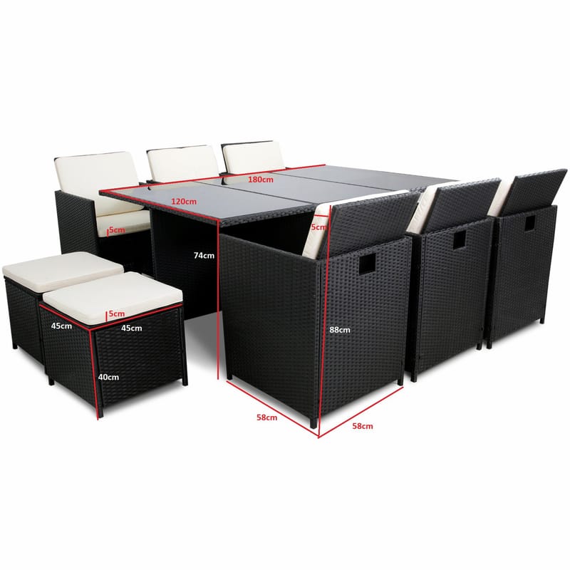 Matgrupp utemöbler | 10 sittplatser | Konstrotting | Lyfco Skärhamn - Utemöbler - Utegrupp - Matgrupp utomhus