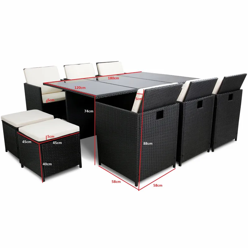 Matgrupp utemöbler | 10 sittplatser | Konstrotting | Lyfco Skärhamn - Utemöbler - Utegrupp - Matgrupp utomhus