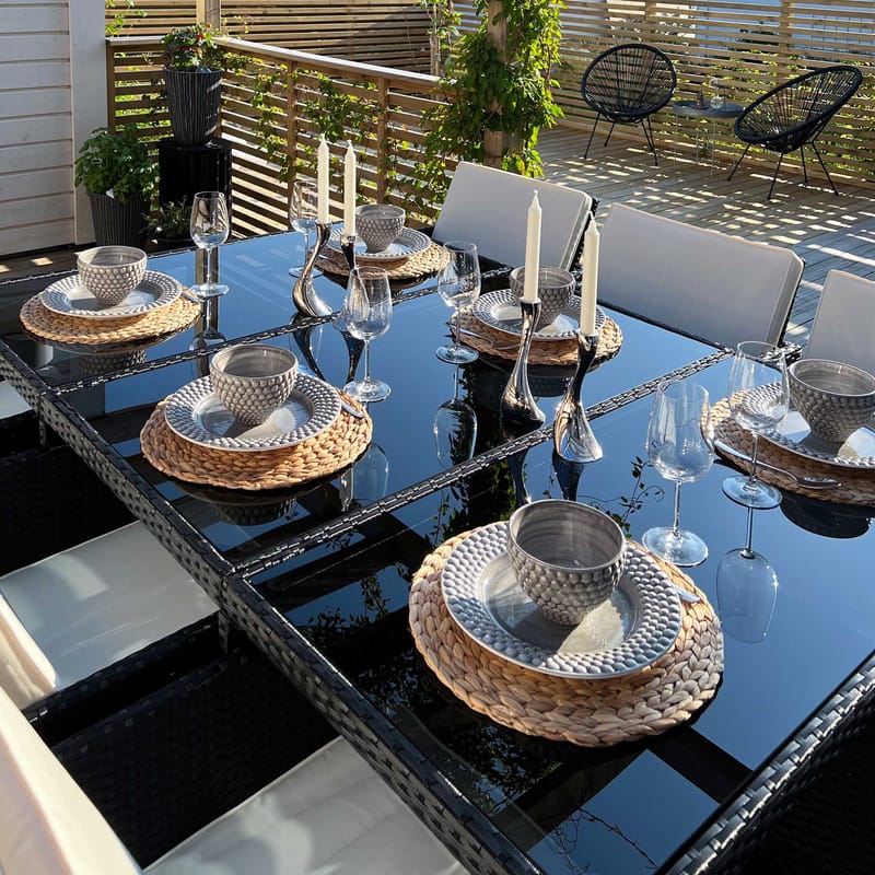 Matgrupp utemöbler | 10 sittplatser | Konstrotting | Lyfco Skärhamn - Utemöbler - Utegrupp - Matgrupp utomhus