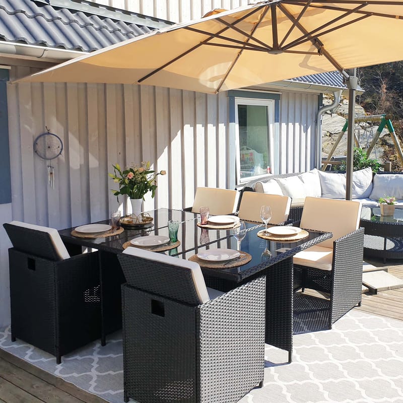 Matgrupp utemöbler | 10 sittplatser | Konstrotting | Lyfco Skärhamn - Utemöbler - Utegrupp - Matgrupp utomhus