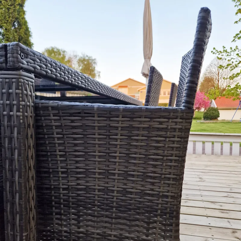 Matgrupp utemöbler med 8 stolar | Dynor ingår | Grå | Lyfco Lysekil - Utemöbler - Utegrupp - Matgrupp utomhus