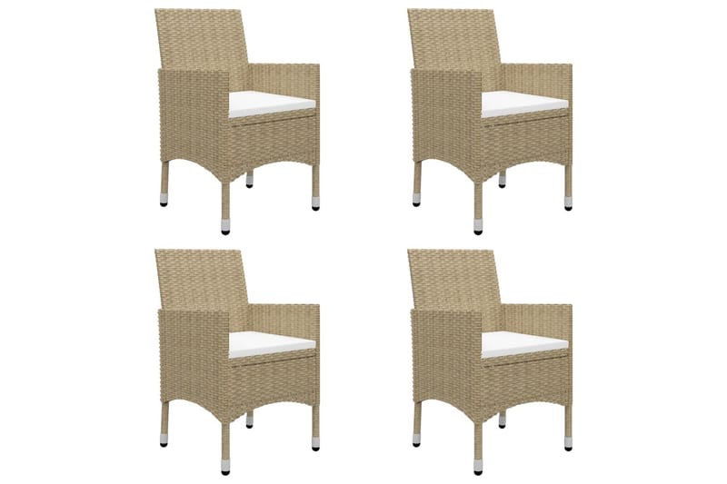 Matgrupp Utomhus för trädgården 5 delar beige - Beige - Utemöbler - Utegrupp - Matgrupp utomhus