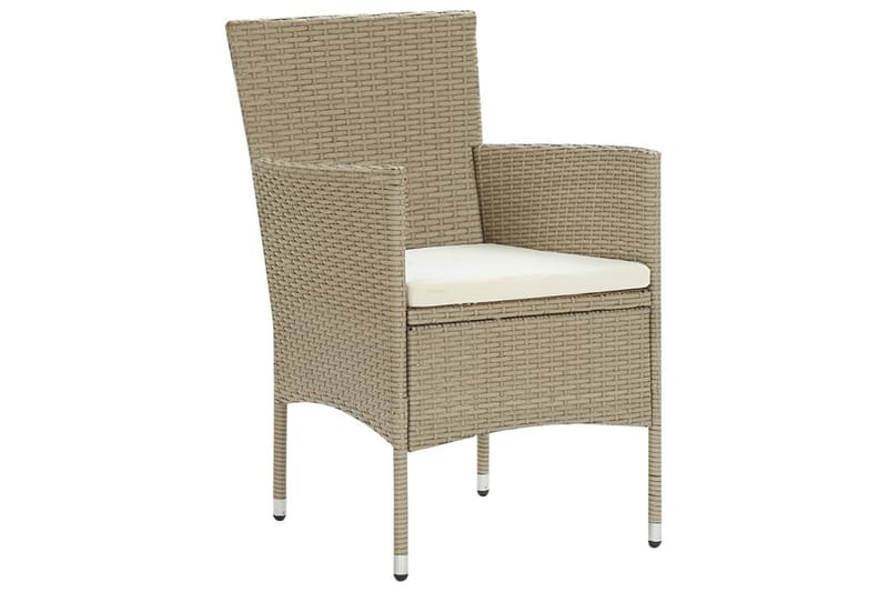 Matgrupp Utomhus för trädgården 5 delar konstrotting beige - Beige - Utemöbler - Utegrupp - Matgrupp utomhus