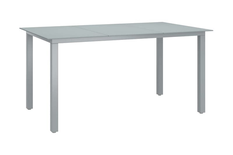 Matgrupp Utomhus för trädgården 7 delar aluminium silver och svart - Grå - Utemöbler - Utegrupp - Matgrupp utomhus