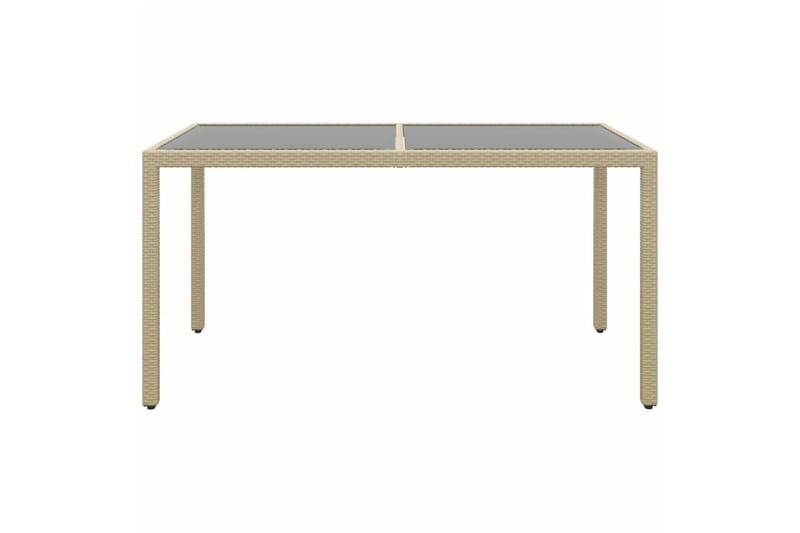 Matgrupp Utomhus för trädgården 7 delar konstrotting härdat glas bei - Beige - Utemöbler - Utegrupp - Matgrupp utomhus