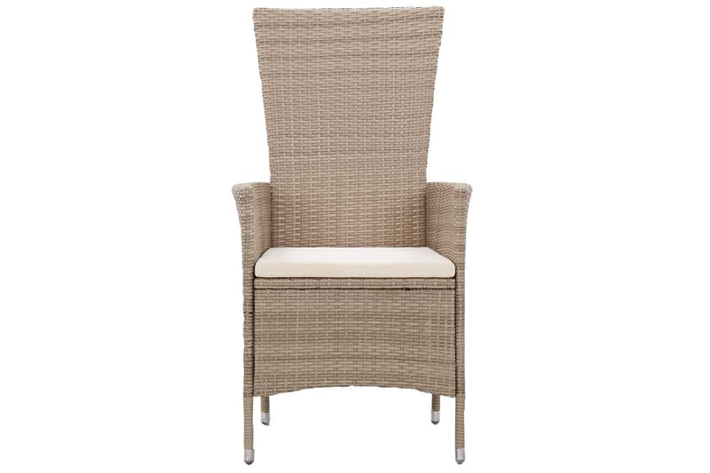Matgrupp Utomhus för trädgården med dynor 3 delar beige - Beige - Utemöbler - Utegrupp - Matgrupp utomhus