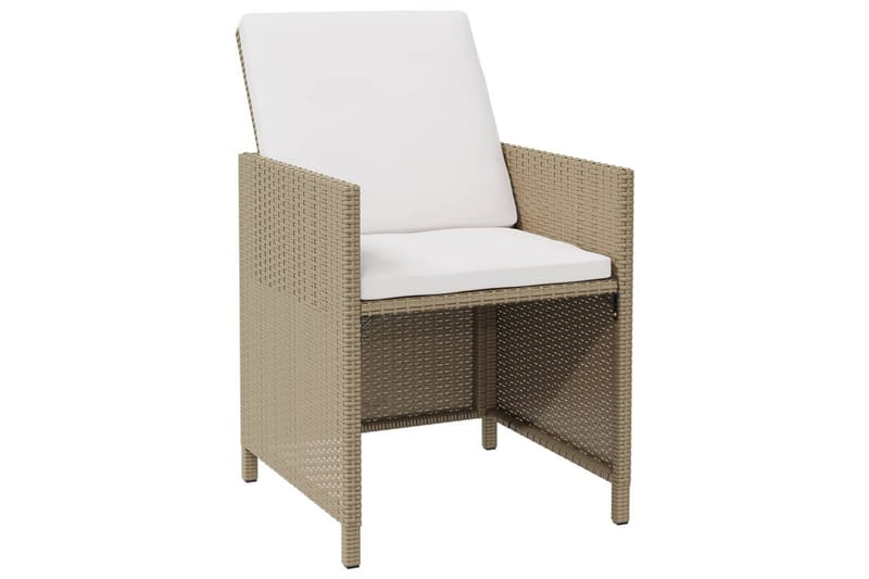 Matgrupp Utomhus för trädgården med dynor 5 delar konstrotting beige - Beige - Utemöbler - Utegrupp - Matgrupp utomhus