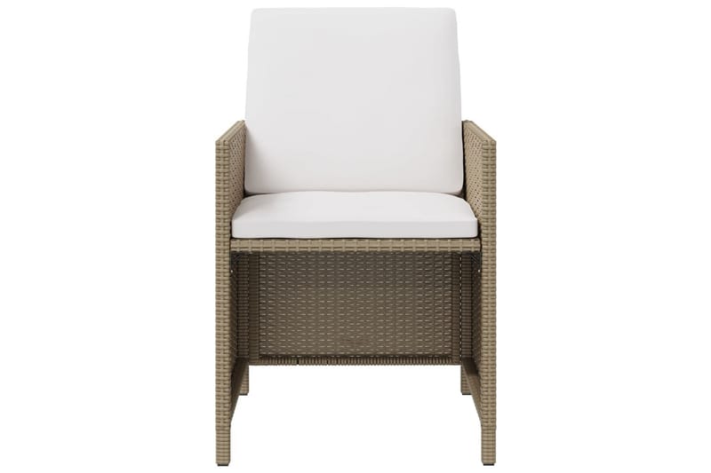 Matgrupp Utomhus för trädgården med dynor 5 delar konstrotting beige - Beige - Utemöbler - Utegrupp - Matgrupp utomhus