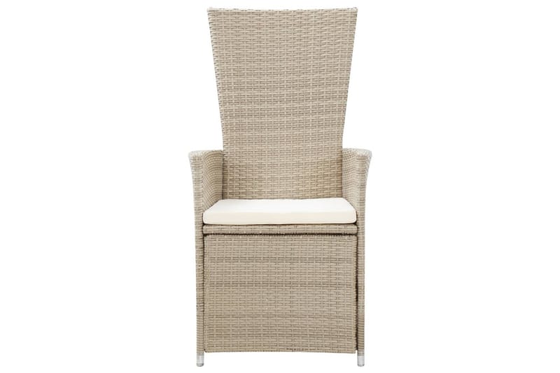 Matgrupp Utomhus för trädgården med dynor 7 delar beige - Beige - Utemöbler - Utegrupp - Matgrupp utomhus