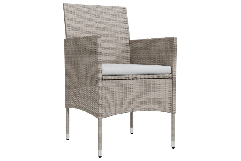 Matgrupp Utomhus för trädgården med dynor 7 delar beige och svart - Beige - Utemöbler - Utegrupp - Matgrupp utomhus