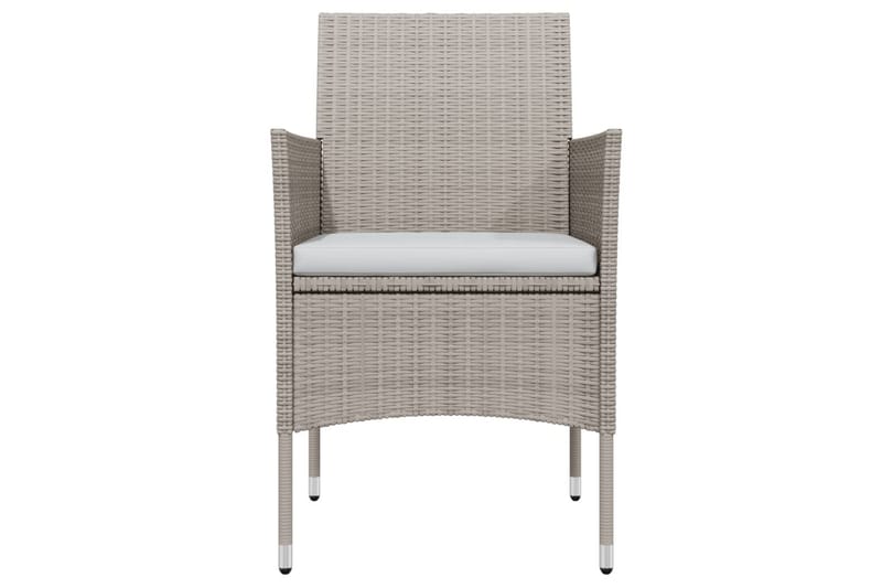 Matgrupp Utomhus för trädgården med dynor 7 delar beige och svart - Beige - Utemöbler - Utegrupp - Matgrupp utomhus