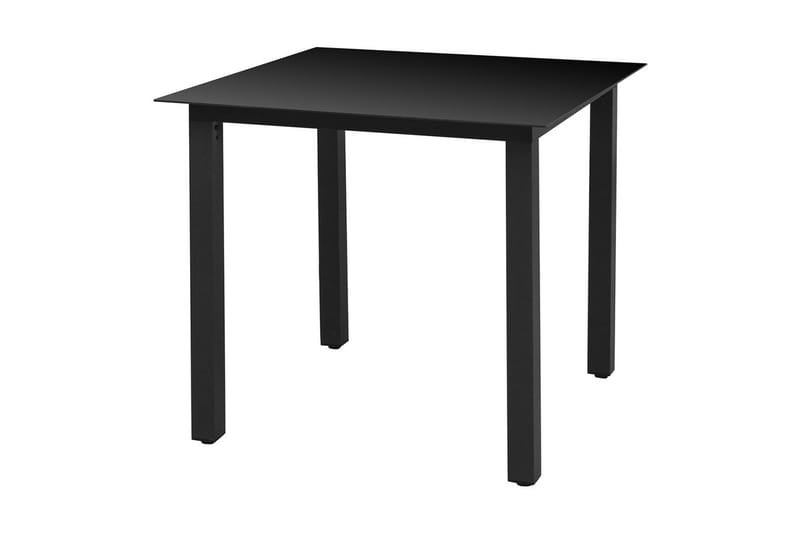 Matgrupp Utomhus för trädgården med dynor 9 delar aluminium svart - Flerfärgad - Utemöbler - Utegrupp - Matgrupp utomhus