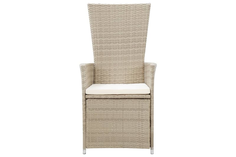 Matgrupp Utomhus för trädgården med dynor 9 delar beige - Beige - Utemöbler - Utegrupp - Matgrupp utomhus