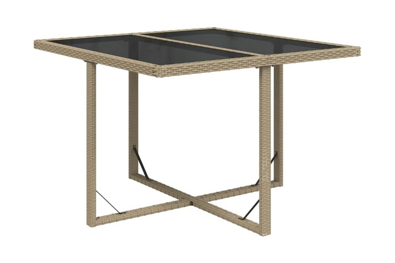 Matgrupp Utomhus för trädgården med dynor 9 delar konstrotting beige - Beige - Utemöbler - Utegrupp - Matgrupp utomhus