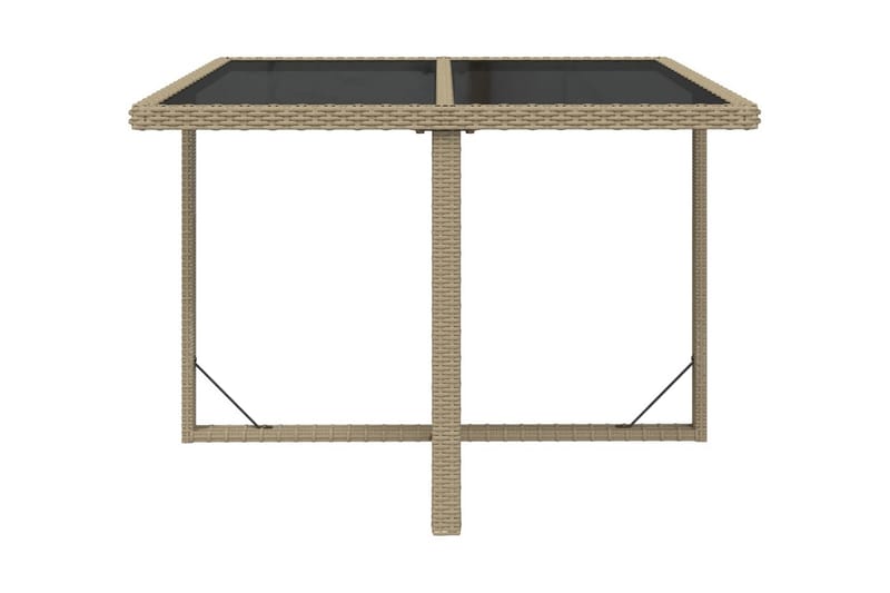 Matgrupp Utomhus för trädgården med dynor 9 delar konstrotting beige - Beige - Utemöbler - Utegrupp - Matgrupp utomhus