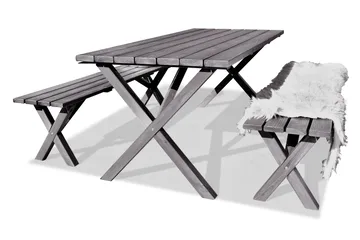 Matgrupp Utomhus Scottsdale Fasta 190 + 6 Kungshamn Stol Shabby Chic - KWA - Utemöbler - Utegrupp - Matgrupp utomhus