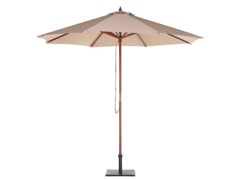 Maui Trädgårdsmöbelset Med Utebord + 8 Utestolar+Parasoll - Trä/Natur - Utemöbler - Utegrupp - Matgrupp utomhus