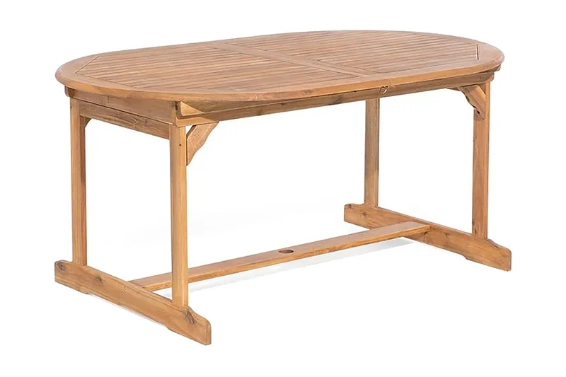 Maui Trädgårdsmöbelset Med Utebord+8 Utestolar - Trä/Natur - Utemöbler - Utegrupp - Matgrupp utomhus