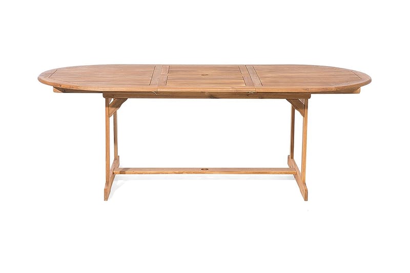 Maui Trädgårdsmöbelset Med Utebord+8 Utestolar - Trä/Natur - Utemöbler - Utegrupp - Matgrupp utomhus