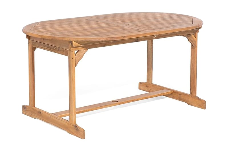 Maui Trädgårdsmöbelset Med Utebord+8 Utestolar - Trä/Natur - Utemöbler - Utegrupp - Matgrupp utomhus