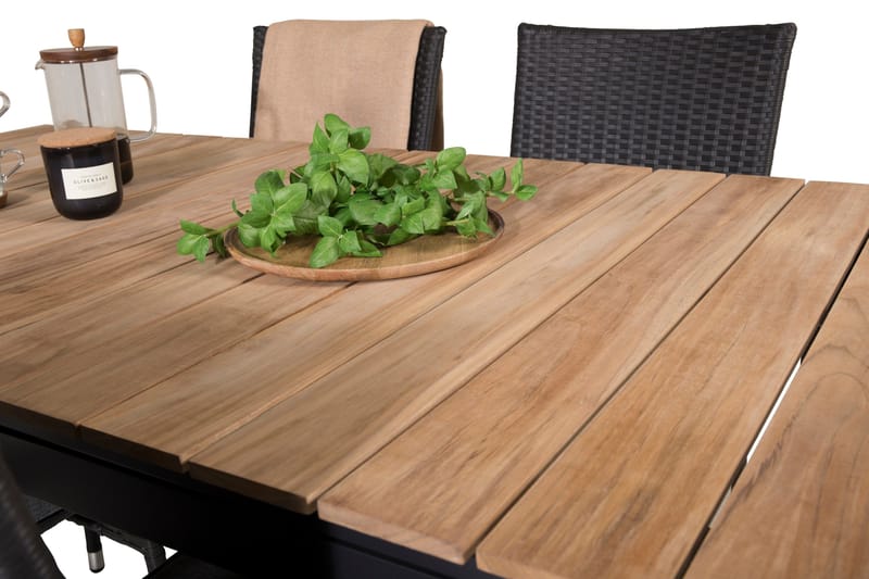 Mexico Förlängningsbar Matgrupp Utomhus 160-240cm + 4 Anna Stolar - Natur - Utemöbler - Utegrupp - Matgrupp utomhus