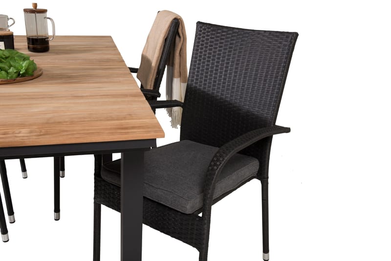 Mexico Förlängningsbar Matgrupp Utomhus 160-240cm + 4 Anna Stolar - Natur - Utemöbler - Utegrupp - Matgrupp utomhus